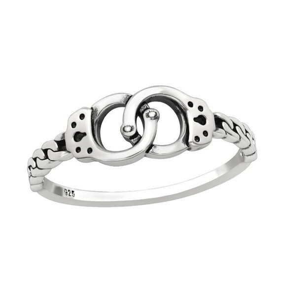 Sterling Silver Handcuff Ring - Picture 1 of 9
